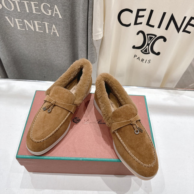 LP 25S SUMMER CHARMS WALK LOAFERS IN BROWN SUEDE AND FLEECE