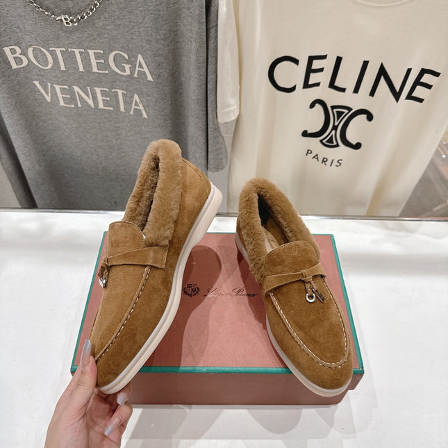 LP 25S SUMMER CHARMS WALK LOAFERS IN BROWN SUEDE AND FLEECE