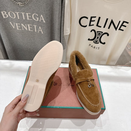 LP 25S SUMMER CHARMS WALK LOAFERS IN BROWN SUEDE AND FLEECE