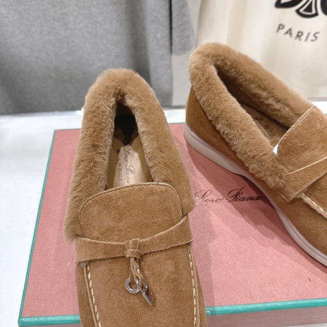 LP 25S SUMMER CHARMS WALK LOAFERS IN BROWN SUEDE AND FLEECE