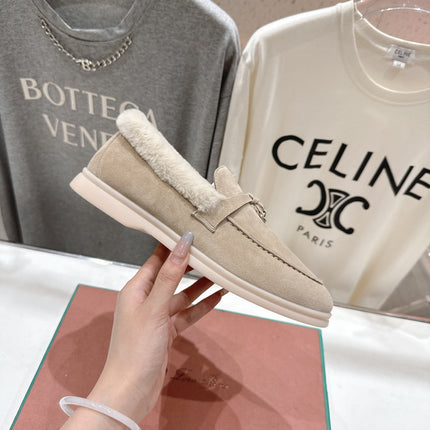 LP 25S SUMMER CHARMS WALK LOAFERS IN LIGHT TAUPE SUEDE AND FLEECE