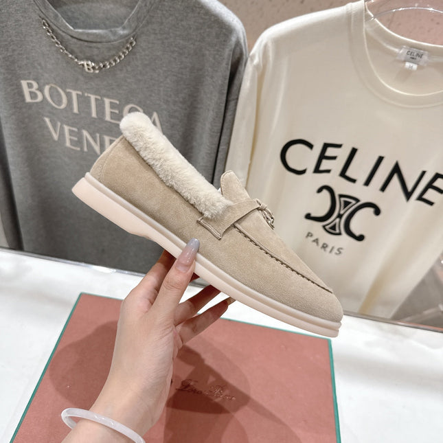 LP 25S SUMMER CHARMS WALK LOAFERS IN LIGHT TAUPE SUEDE AND FLEECE