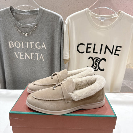 LP 25S SUMMER CHARMS WALK LOAFERS IN LIGHT TAUPE SUEDE AND FLEECE