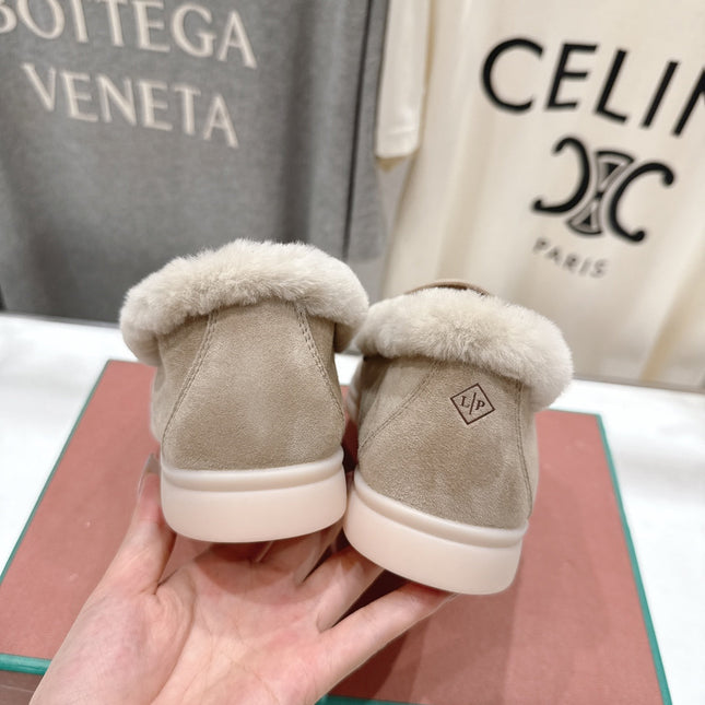 LP 25S SUMMER CHARMS WALK LOAFERS IN LIGHT TAUPE SUEDE AND FLEECE