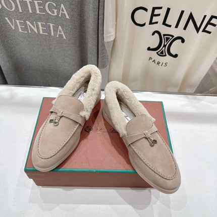 LP 25S SUMMER CHARMS WALK LOAFERS IN WARM TAUPE SUEDE AND FLEECE
