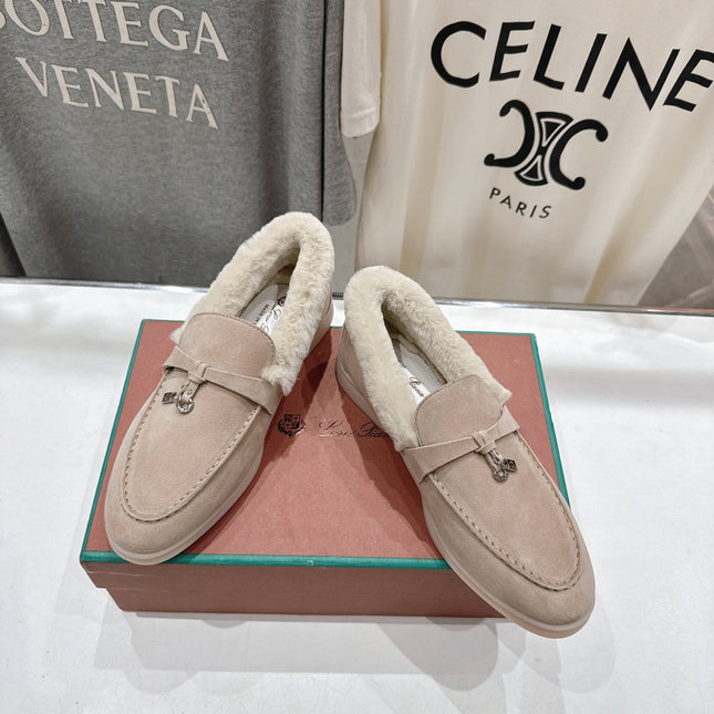 LP 25S SUMMER CHARMS WALK LOAFERS IN WARM TAUPE SUEDE AND FLEECE