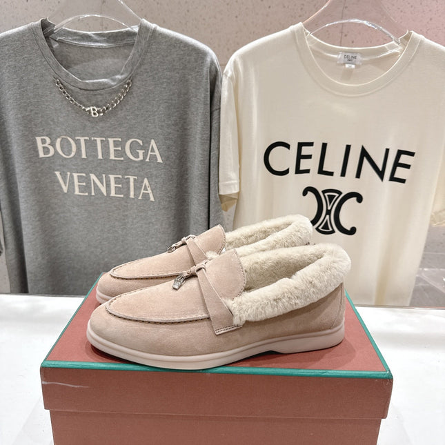 LP 25S SUMMER CHARMS WALK LOAFERS IN WARM TAUPE SUEDE AND FLEECE