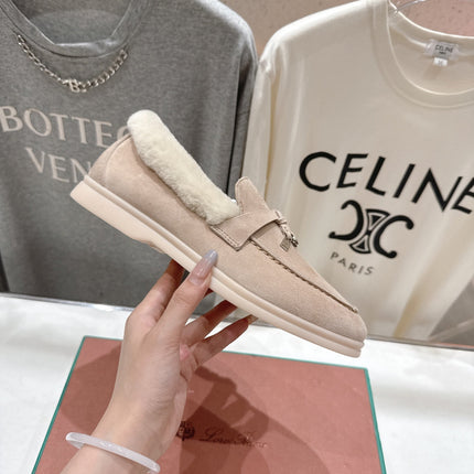 LP 25S SUMMER CHARMS WALK LOAFERS IN WARM TAUPE SUEDE AND FLEECE