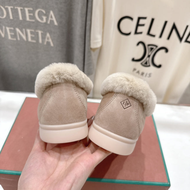 LP 25S SUMMER CHARMS WALK LOAFERS IN WARM TAUPE SUEDE AND FLEECE