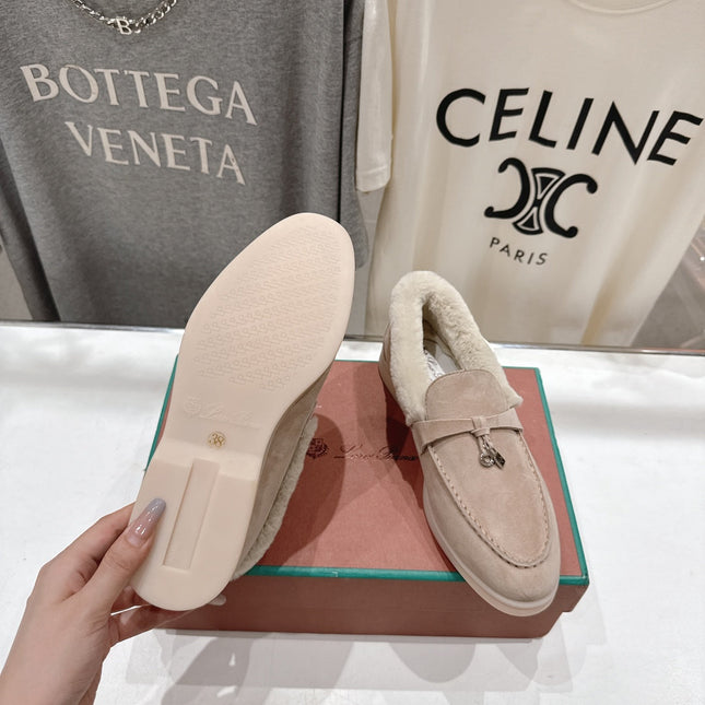 LP 25S SUMMER CHARMS WALK LOAFERS IN WARM TAUPE SUEDE AND FLEECE