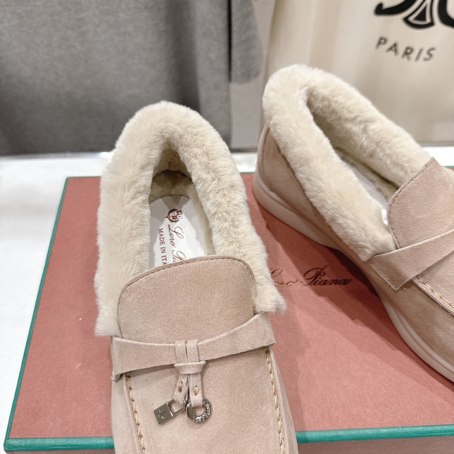 LP 25S SUMMER CHARMS WALK LOAFERS IN WARM TAUPE SUEDE AND FLEECE