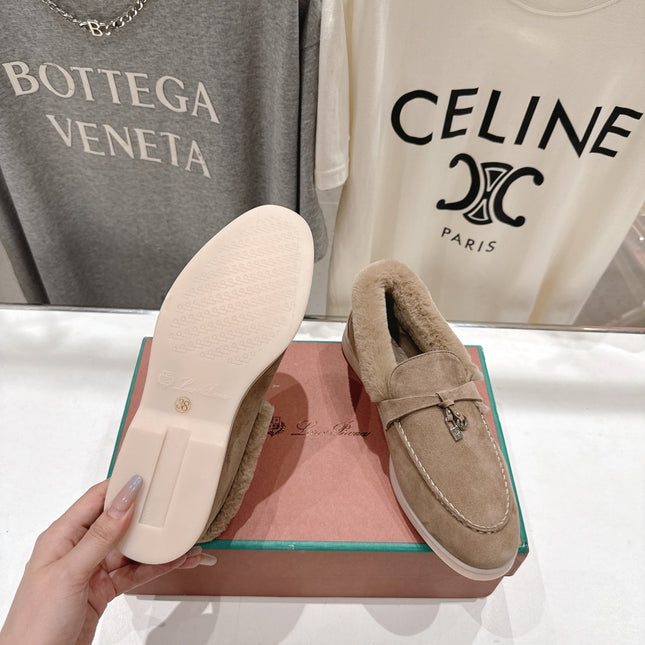 LP 25S SUMMER CHARMS WALK LOAFERS IN LIGHT BROWN SUEDE AND FLEECE
