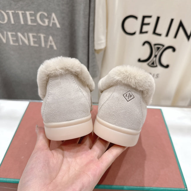 LP 25S SUMMER CHARMS WALK LOAFERS IN LIGHT GRAY SUEDE AND FLEECE