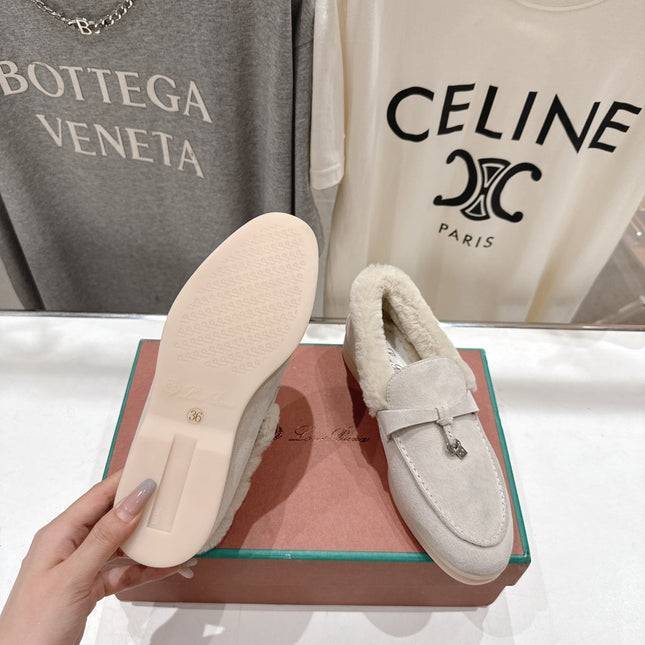 LP 25S SUMMER CHARMS WALK LOAFERS IN LIGHT GRAY SUEDE AND FLEECE