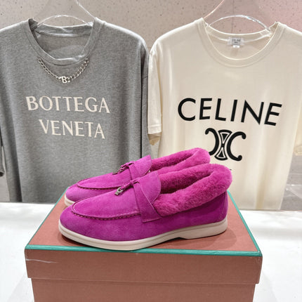 LP 25S SUMMER CHARMS WALK LOAFERS IN FUCHSIA SUEDE AND FLEECE