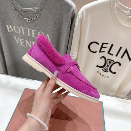 LP 25S SUMMER CHARMS WALK LOAFERS IN FUCHSIA SUEDE AND FLEECE