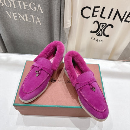 LP 25S SUMMER CHARMS WALK LOAFERS IN FUCHSIA SUEDE AND FLEECE
