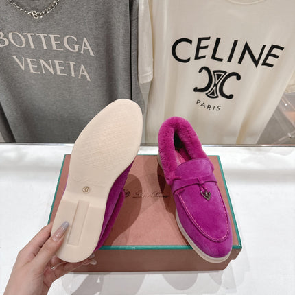 LP 25S SUMMER CHARMS WALK LOAFERS IN FUCHSIA SUEDE AND FLEECE