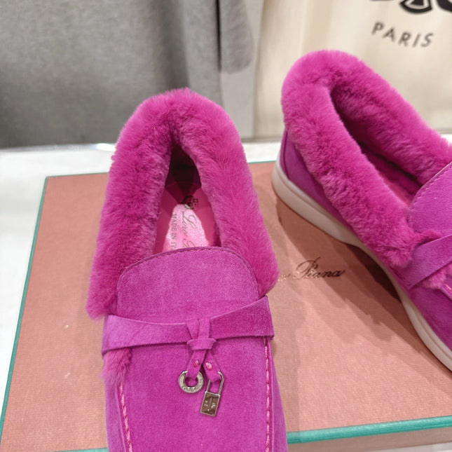 LP 25S SUMMER CHARMS WALK LOAFERS IN FUCHSIA SUEDE AND FLEECE