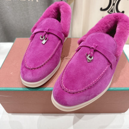 LP 25S SUMMER CHARMS WALK LOAFERS IN FUCHSIA SUEDE AND FLEECE