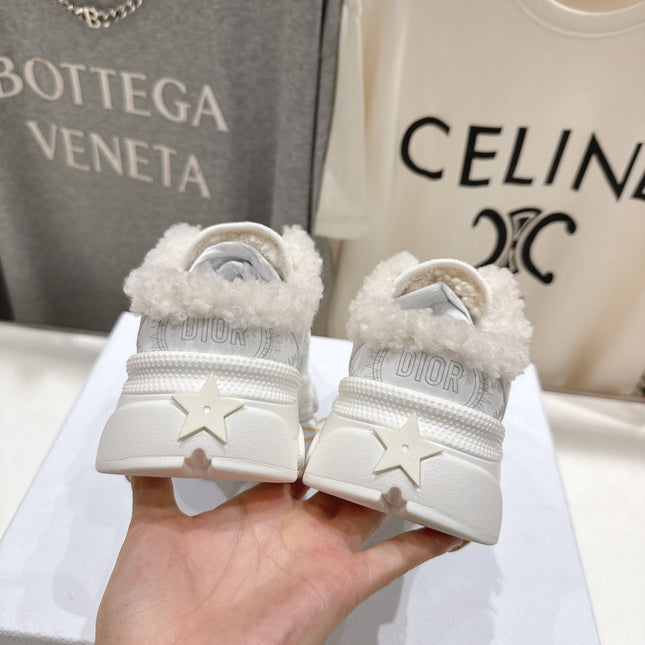 DIOR CHRONO SNEAKER 25S IN WHITE LAMBSKIN AND MESH FABRIC STYLE 11