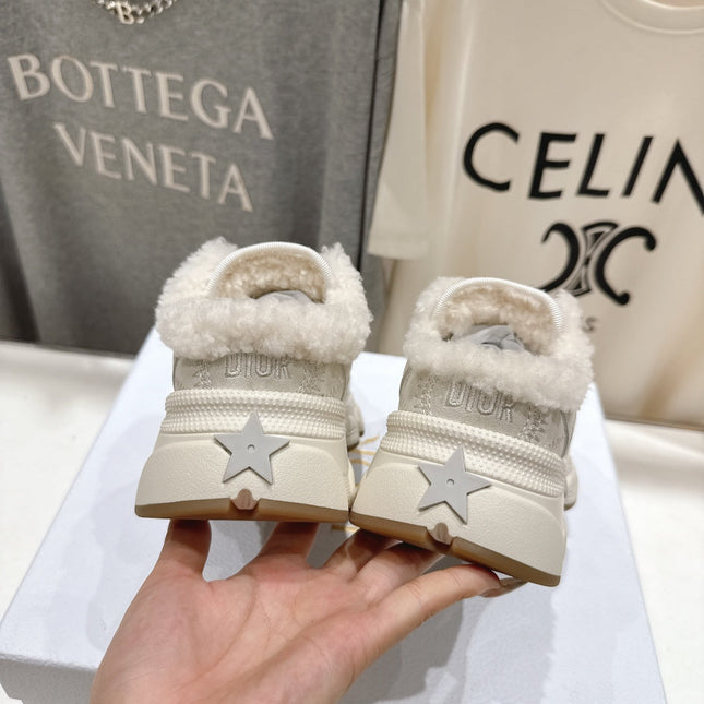 DIOR CHRONO SNEAKER 25S IN CREAM WHITE LAMBSKIN AND MESH FABRIC STYLE 8