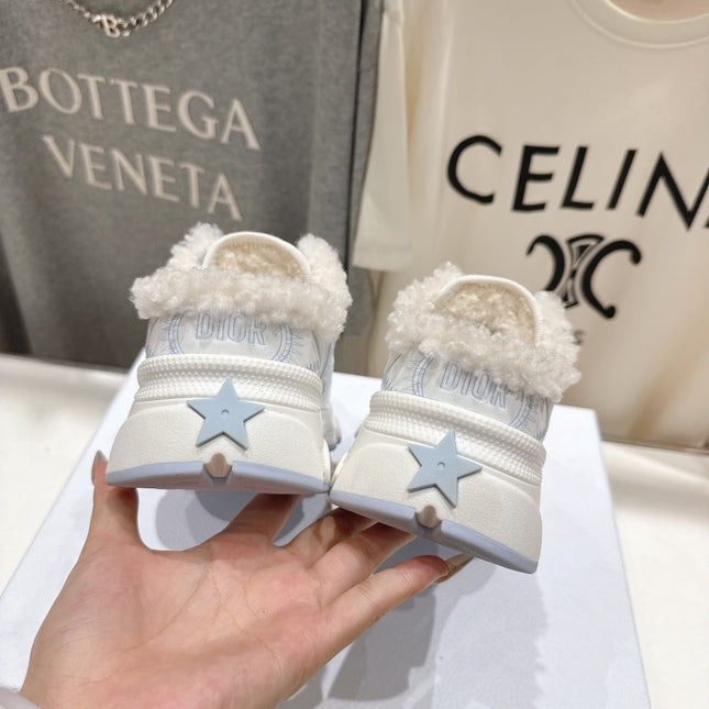 DIOR CHRONO SNEAKER 25S IN WHITE MIX BLUE LAMBSKIN AND MESH FABRIC STYLE 9