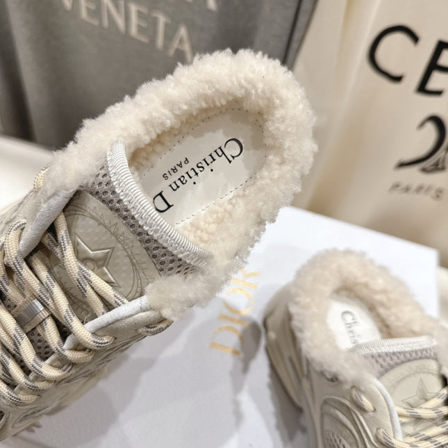 DIOR CHRONO SNEAKER 25S IN CREAM WHITE LAMBSKIN AND MESH FABRIC STYLE 8