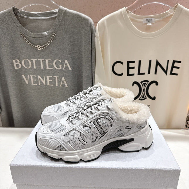 DIOR CHRONO SNEAKER 25S IN WHITE LAMBSKIN AND MESH FABRIC STYLE 7