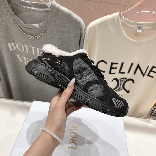 DIOR CHRONO SNEAKER 25S IN BLACK SUEDE AND MESH FABRIC STYLE 6