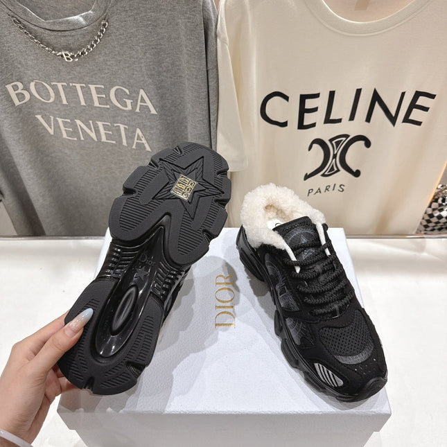 DIOR CHRONO SNEAKER 25S IN BLACK SUEDE AND MESH FABRIC STYLE 6