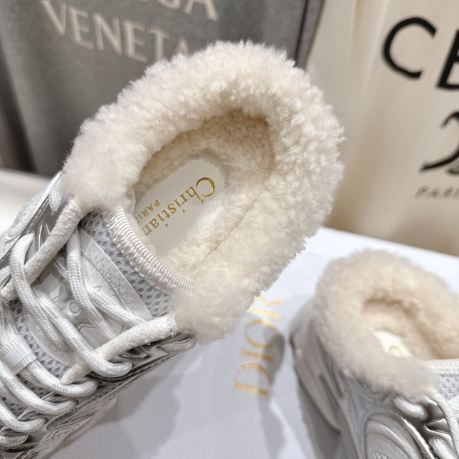 DIOR CHRONO SNEAKER 25S IN SILVER MIX WHITE LAMBSKIN AND MESH FABRIC STYLE 5