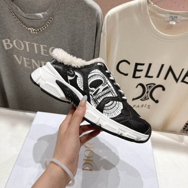 DIOR CHRONO SNEAKER 25S IN BLACK LAMBSKIN AND MESH FABRIC STYLE 4