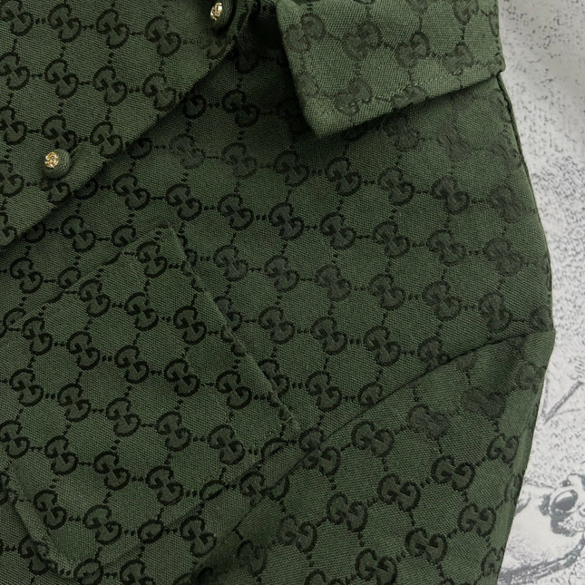 GUCCI SHORT-SLEEVE LAPEL SHIRT STYLE 100