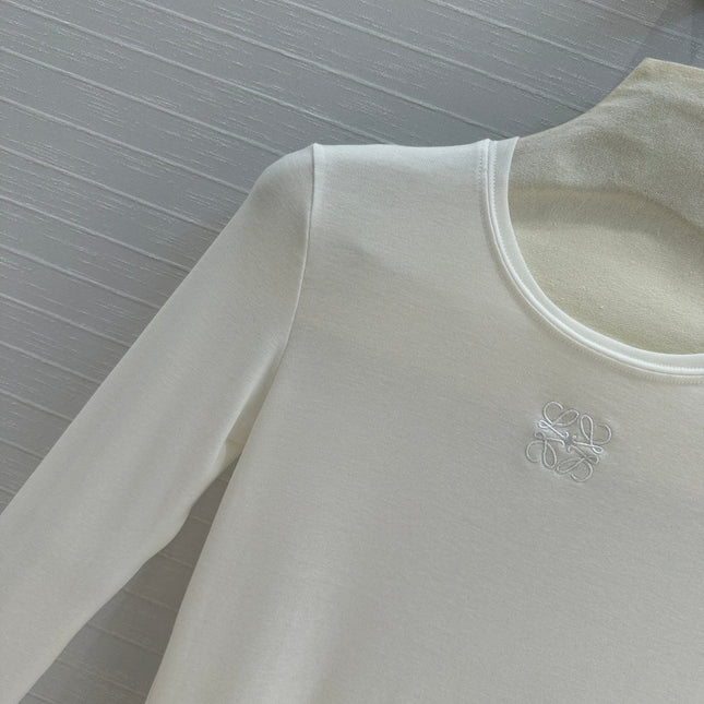 Loewe Long-sleeve T-shirt White Lyocell