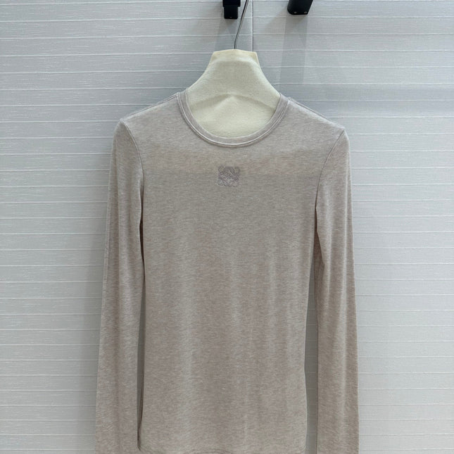 Loewe Long-sleeve T-shirt Gray Lyocell