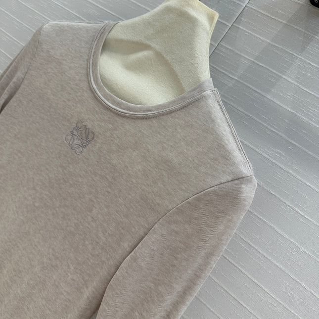 Loewe Long-sleeve T-shirt Gray Lyocell