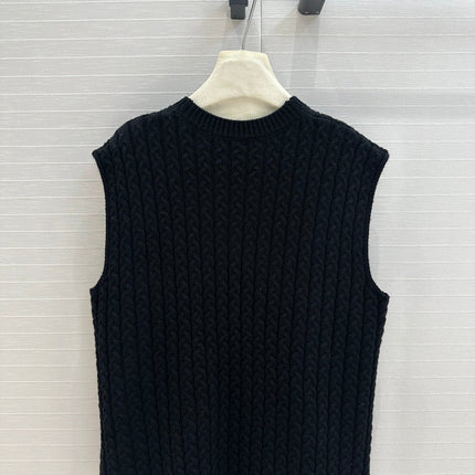Loewe Knitted Vest Black Wool