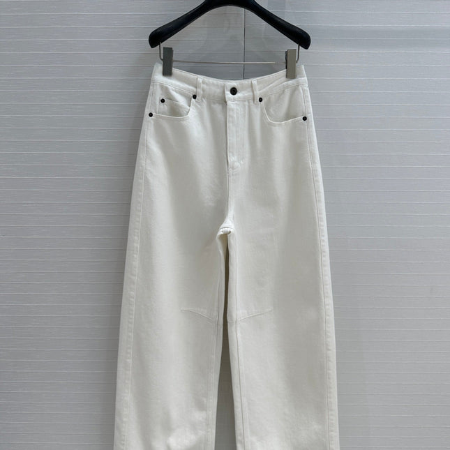 Loewe 25 Sickle Jeans White Denim Cotton