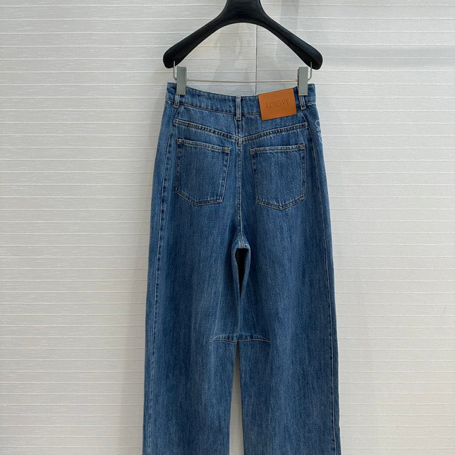 Loewe 25 Sickle Jeans Blue Denim Cotton