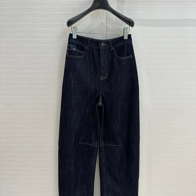 Loewe 25 Sickle Jeans Dark Blue Denim Cotton