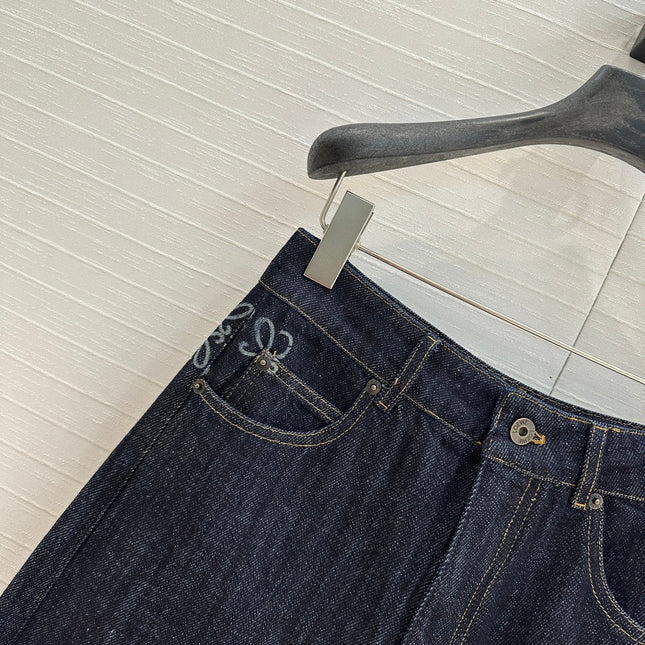 Loewe 25 Sickle Jeans Dark Blue Denim Cotton