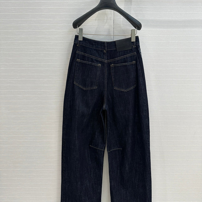 Loewe 25 Sickle Jeans Dark Blue Denim Cotton