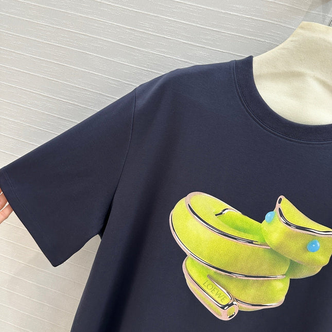 Loewe 25 T-shirt Dark Blue Cotton