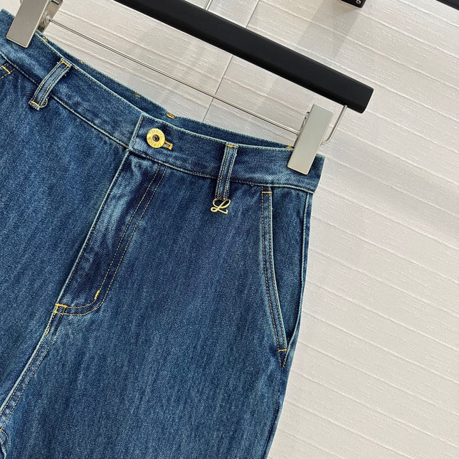 Loewe Straight Jeans Blue Cotton