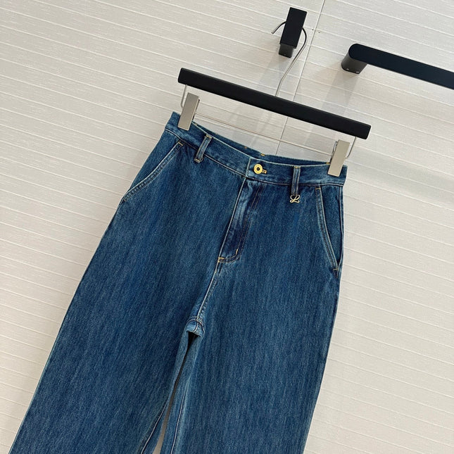 Loewe Straight Jeans Blue Cotton