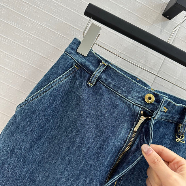 Loewe Straight Jeans Blue Cotton