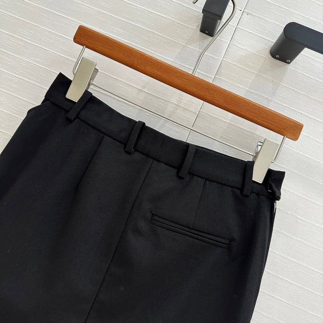 Loewe 25 Draped Skirt Black Polyester Fiber