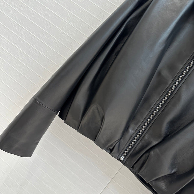 Loewe Draped Jacket Black Lambskin