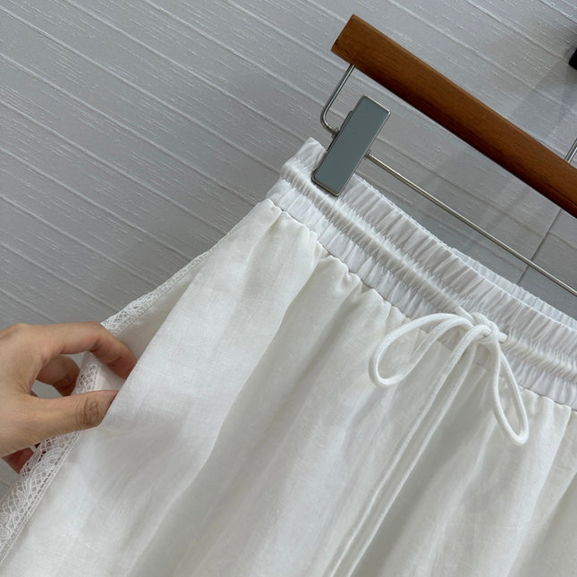 ZIMMERMANN LINEN LACE PANTS 276101